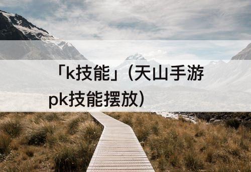 「k技能」(天山手游pk技能摆放)