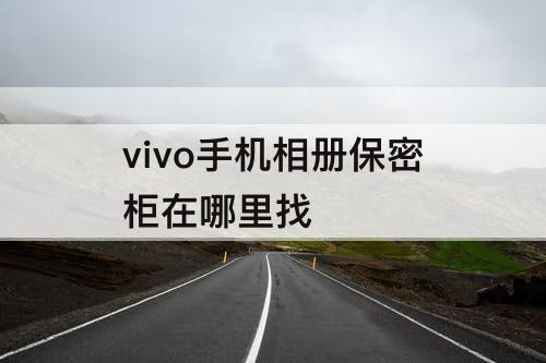 vivo手机相册保密柜在哪里找