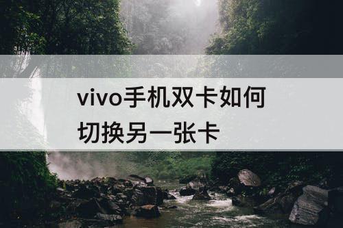 vivo手机双卡如何切换另一张卡