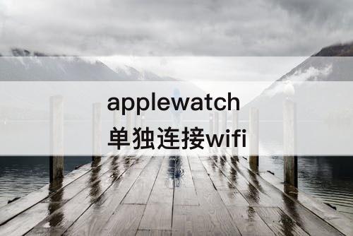 applewatch单独连接wifi